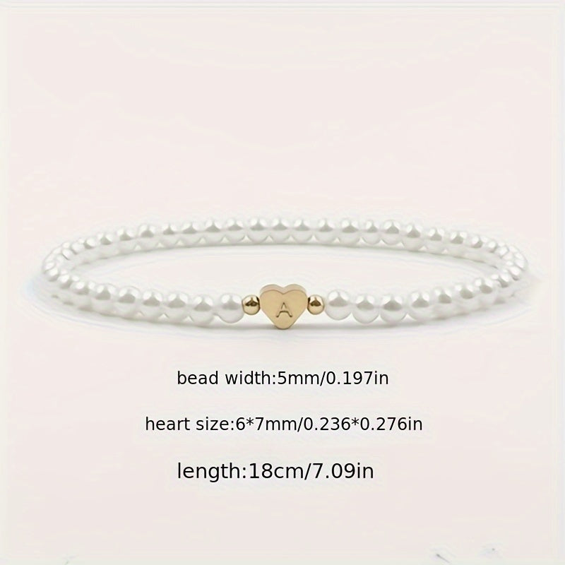 AZ Heart Initial Bracelet