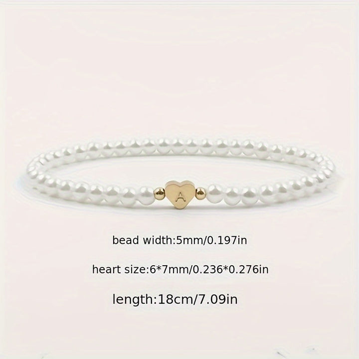 AZ Heart Initial Bracelet