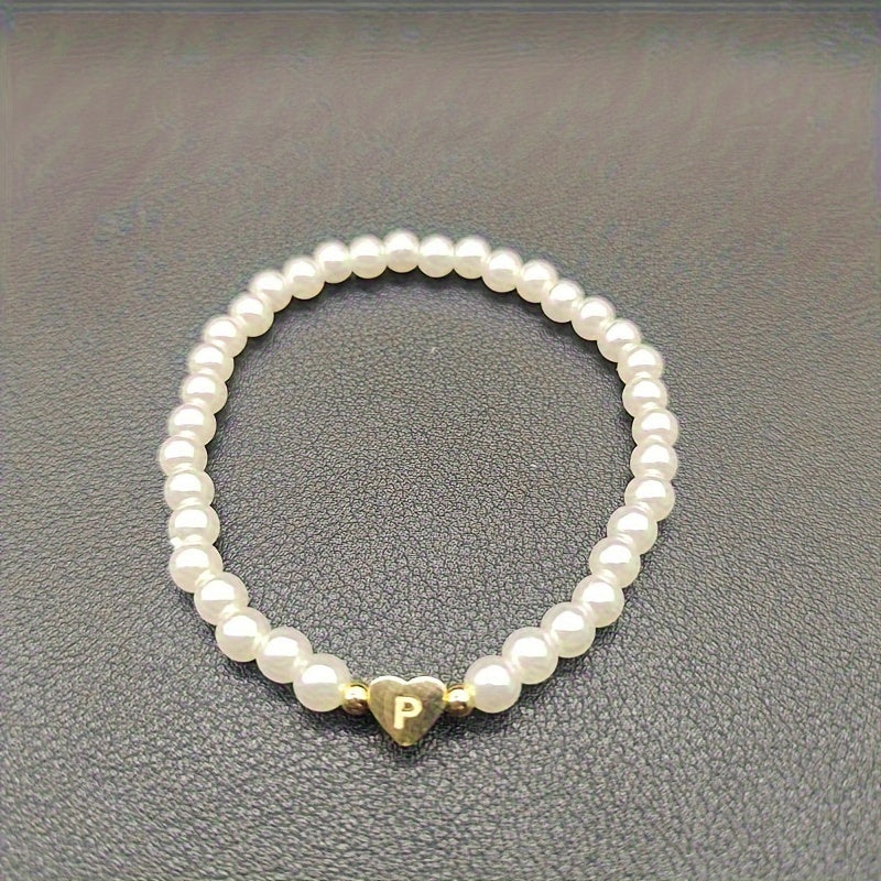 AZ Heart Initial Bracelet