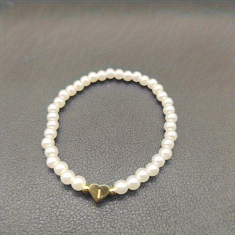 AZ Heart Initial Bracelet