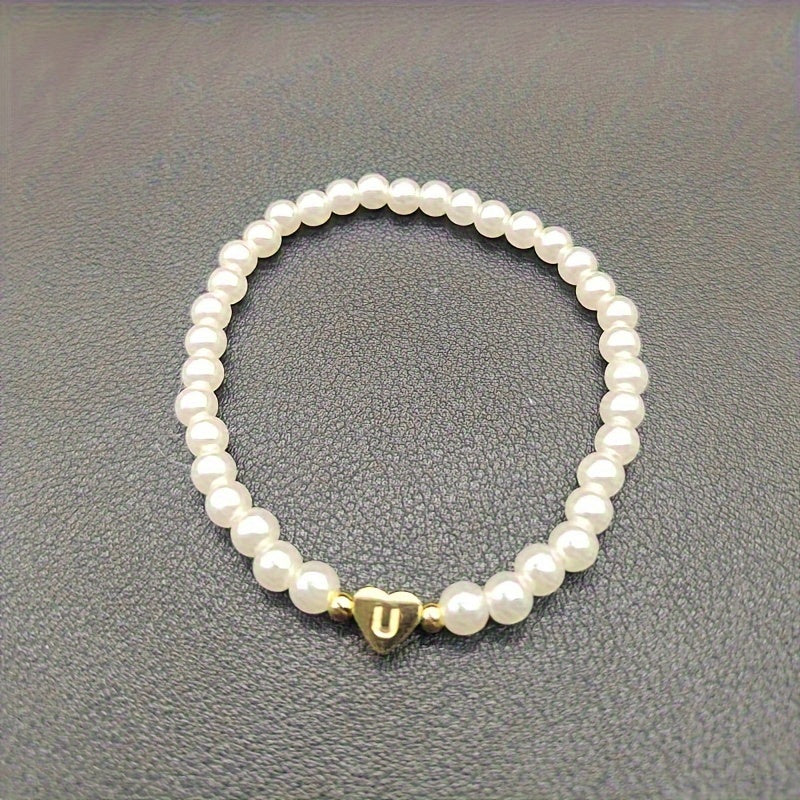 AZ Heart Initial Bracelet