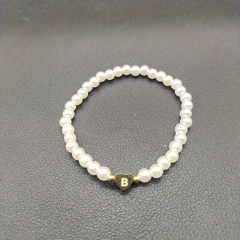 AZ Heart Initial Bracelet