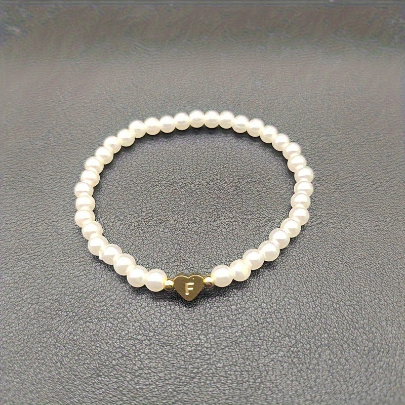AZ Heart Initial Bracelet