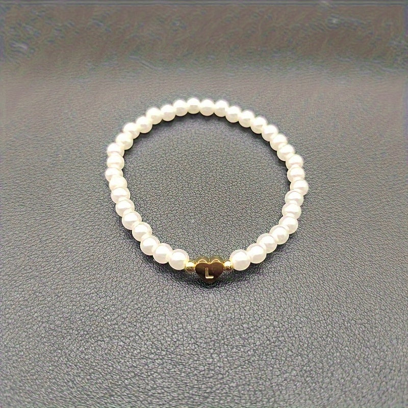 AZ Heart Initial Bracelet