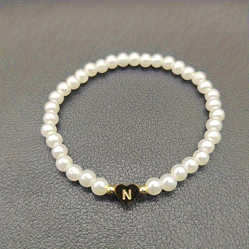 AZ Heart Initial Bracelet