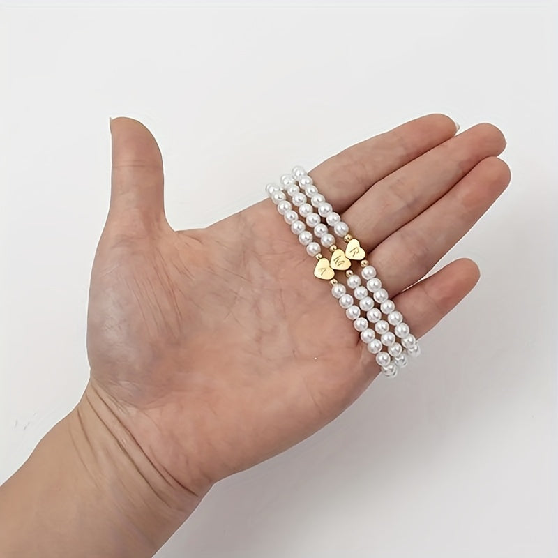 AZ Heart Initial Bracelet