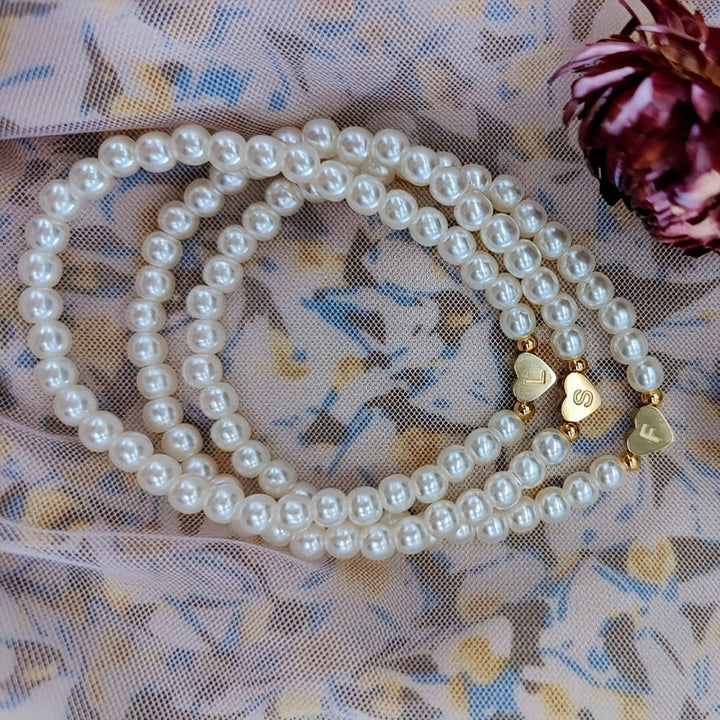 AZ Heart Initial Bracelet