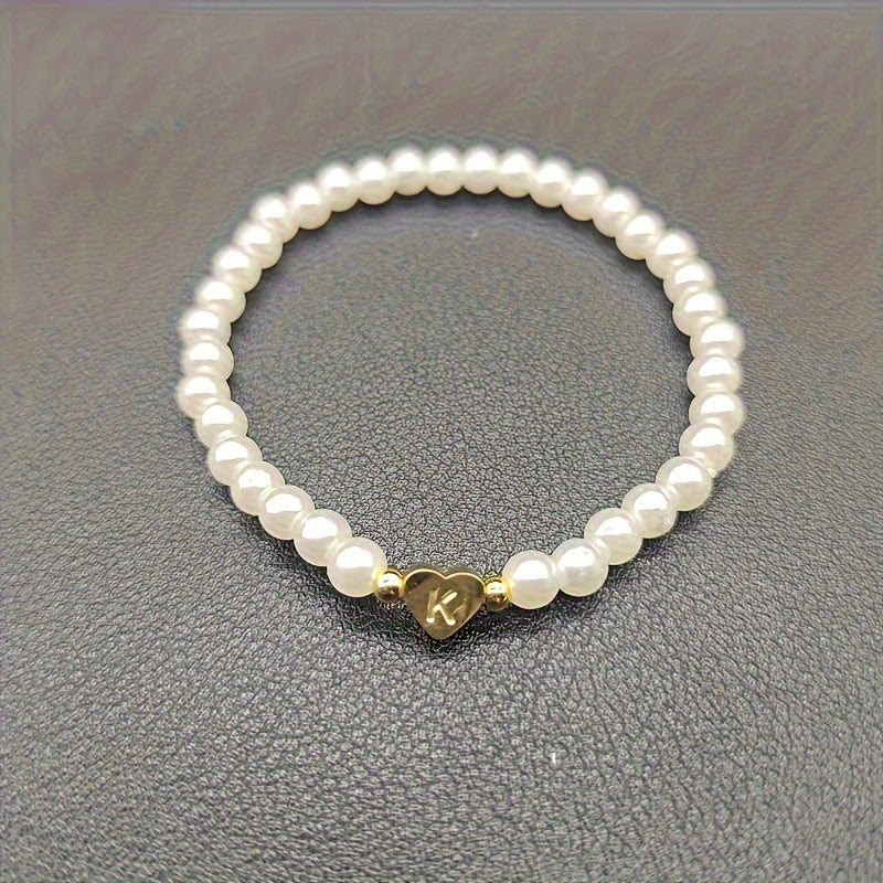 AZ Heart Initial Bracelet