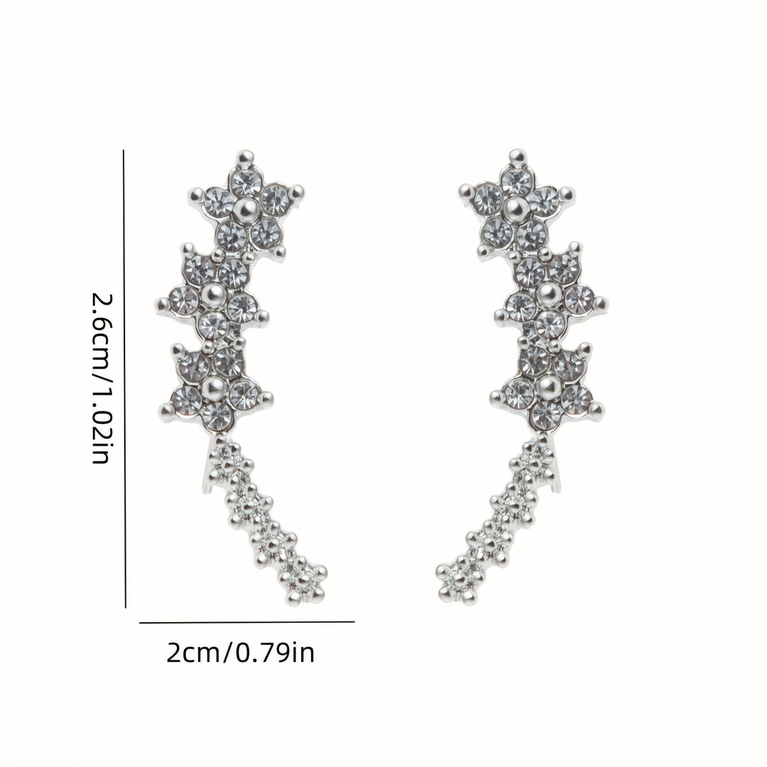 Luxury Floral Rhinestone Earrings