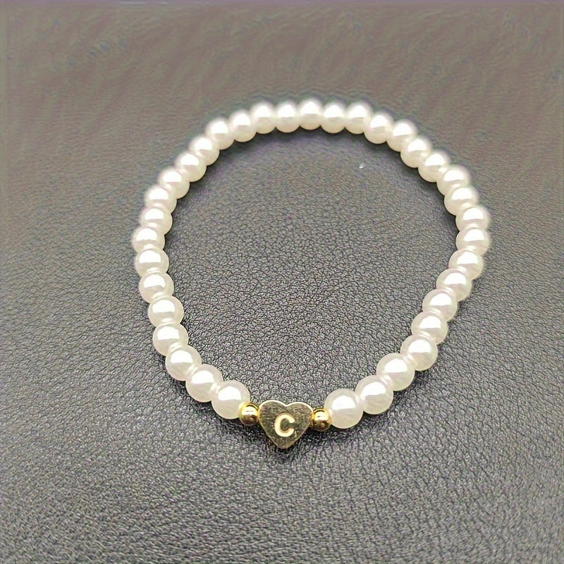 AZ Heart Initial Bracelet