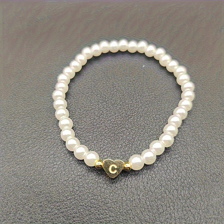 AZ Heart Initial Bracelet