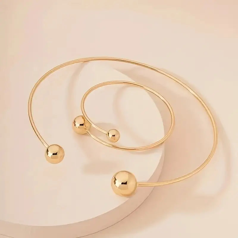 Minimalist Collar &amp; Cuff Bracelet Set