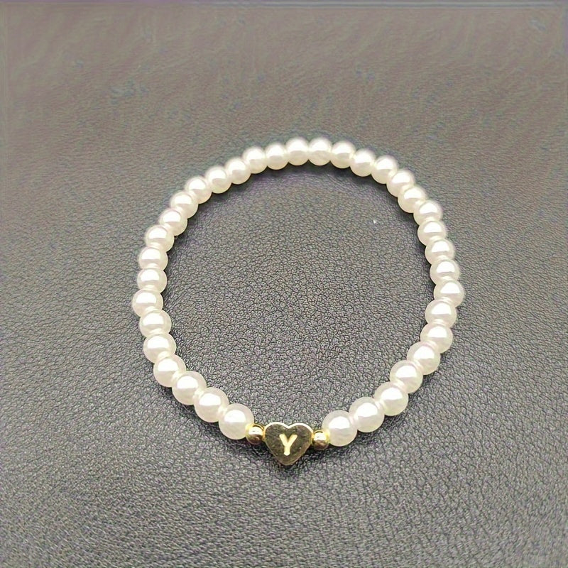 AZ Heart Initial Bracelet