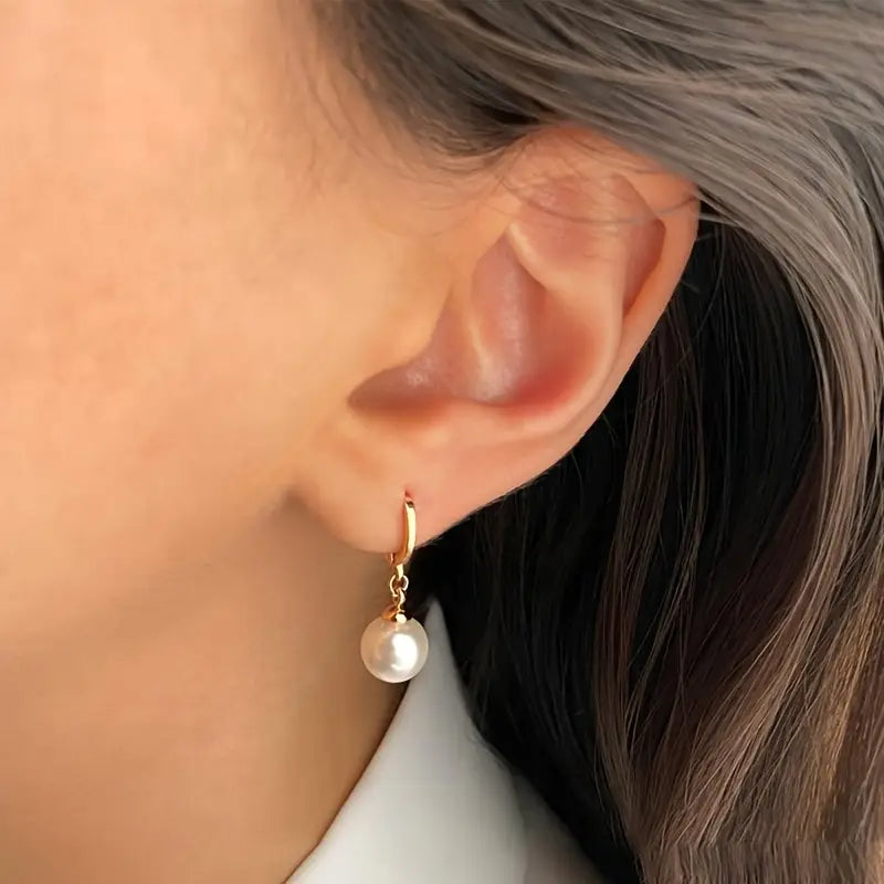 Elegant Golden Grace Pearl Jewellery Set