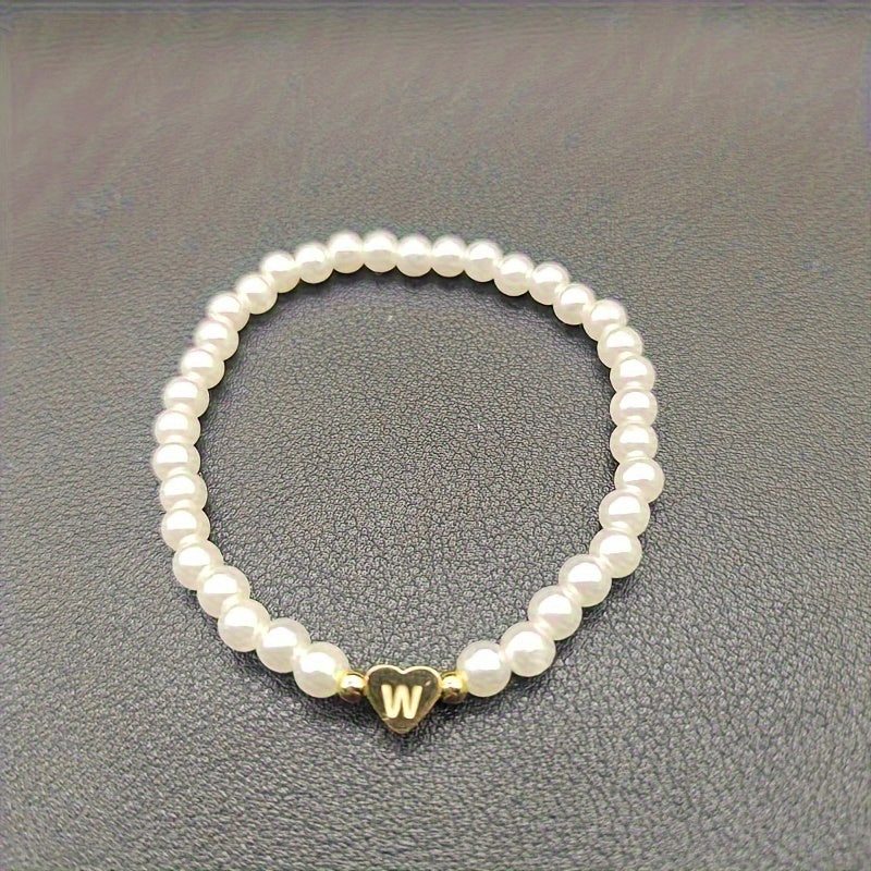 AZ Heart Initial Bracelet