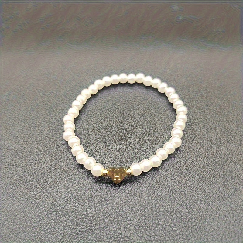 AZ Heart Initial Bracelet