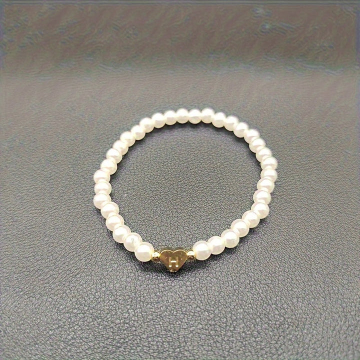 AZ Heart Initial Bracelet