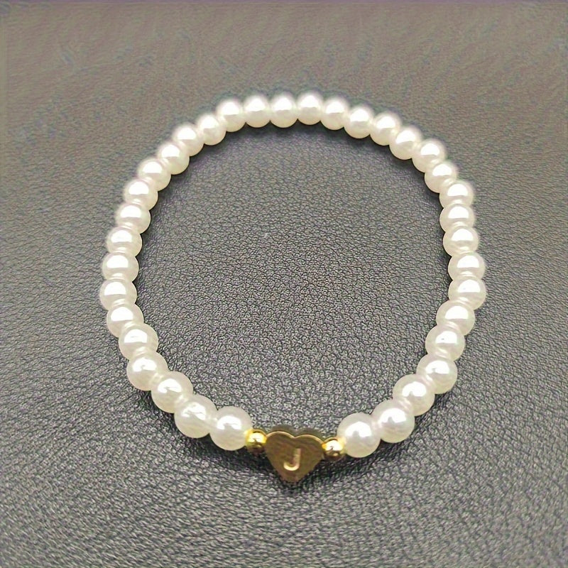 AZ Heart Initial Bracelet