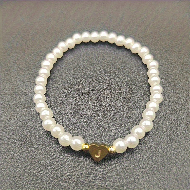 AZ Heart Initial Bracelet