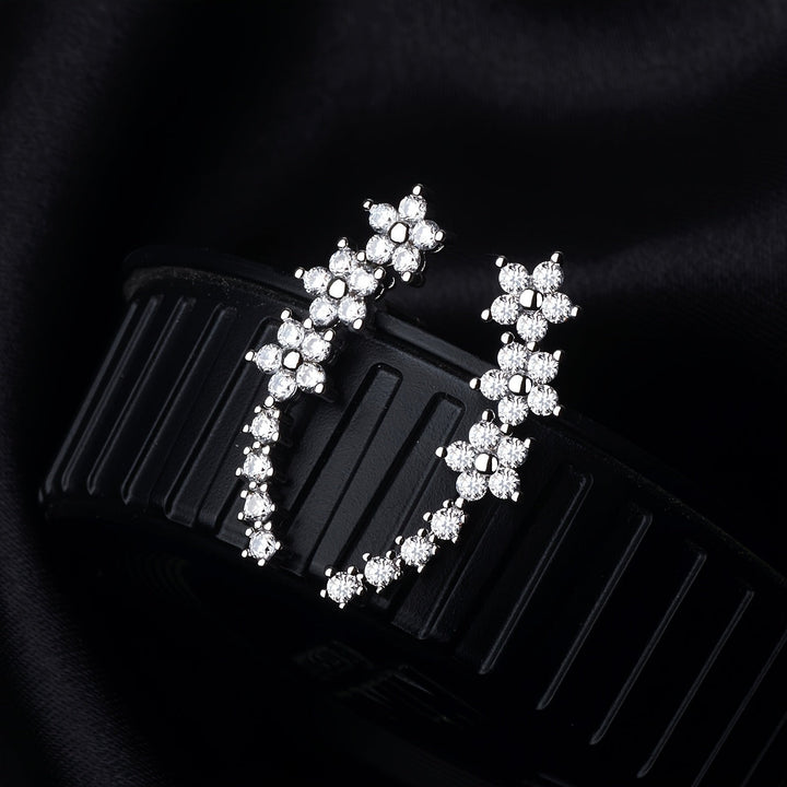 Luxury Floral Rhinestone Earrings