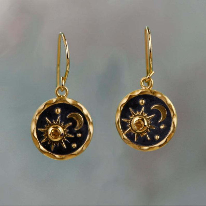 Sun &amp; Moon Boho Earrings 