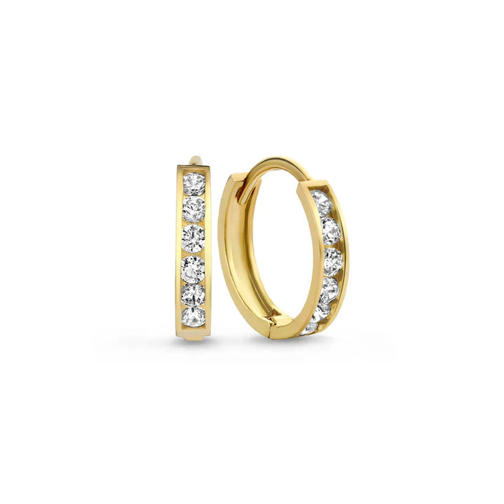 Elegant Dara Brillane Gold Stone Earrings Set