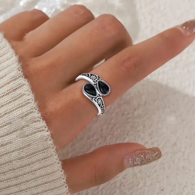 Elegant Moonstone Flower Ring 