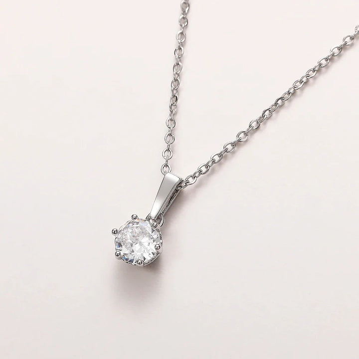 Classic Zirconia Pendant Necklace 