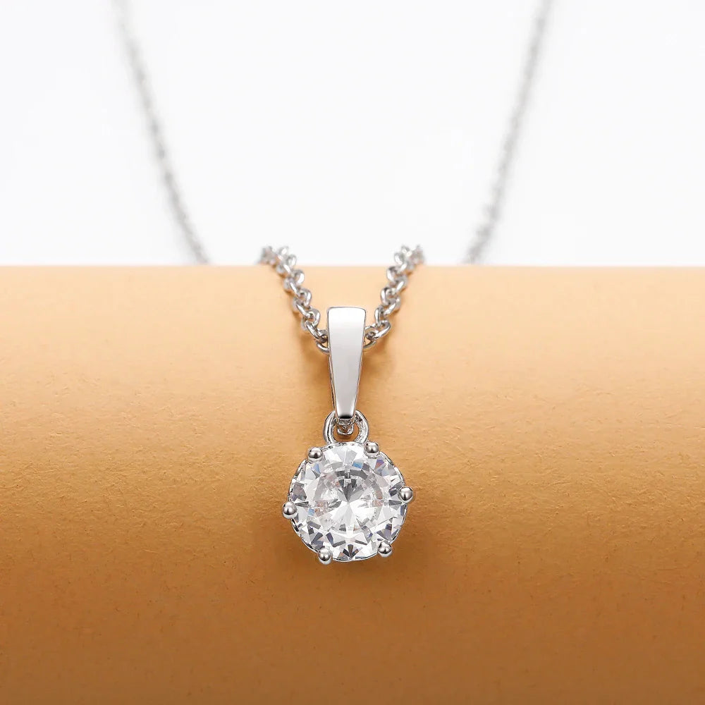 Classic Zirconia Pendant Necklace 