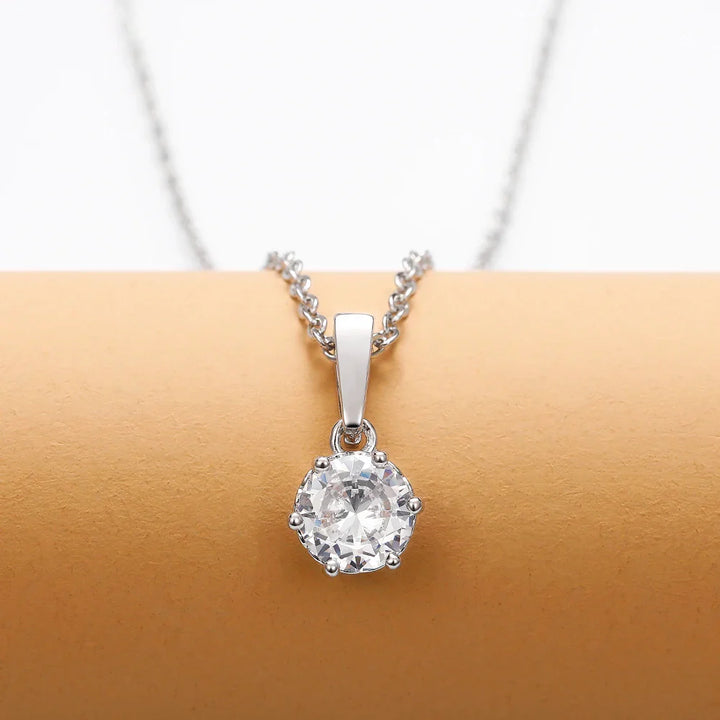 Classic Zirconia Pendant Necklace 