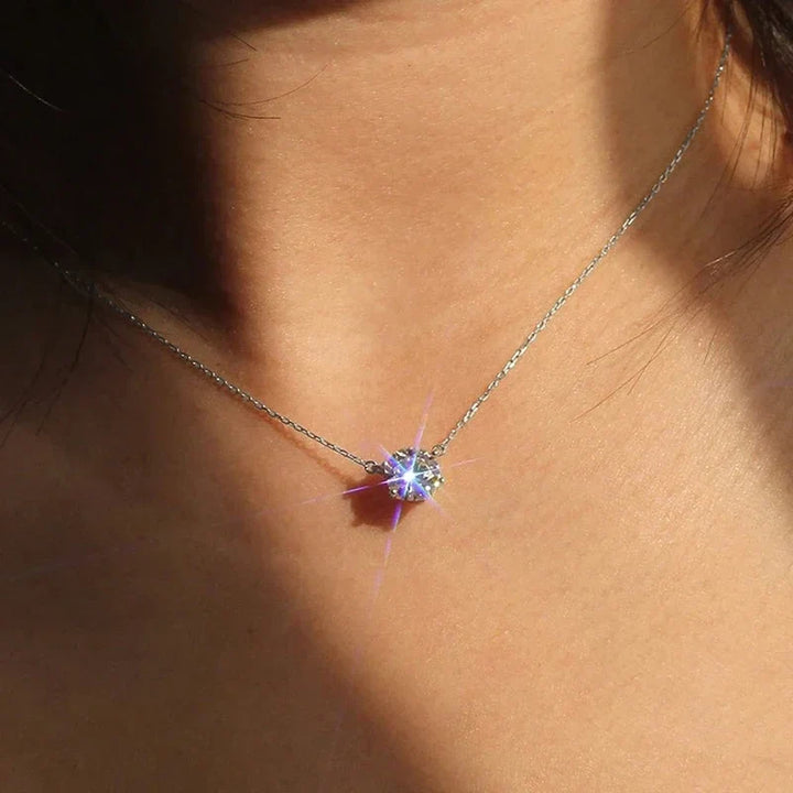 Elegant Crystal Solitaire Necklace 