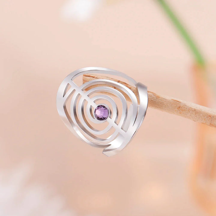 Spiral Gem Ring