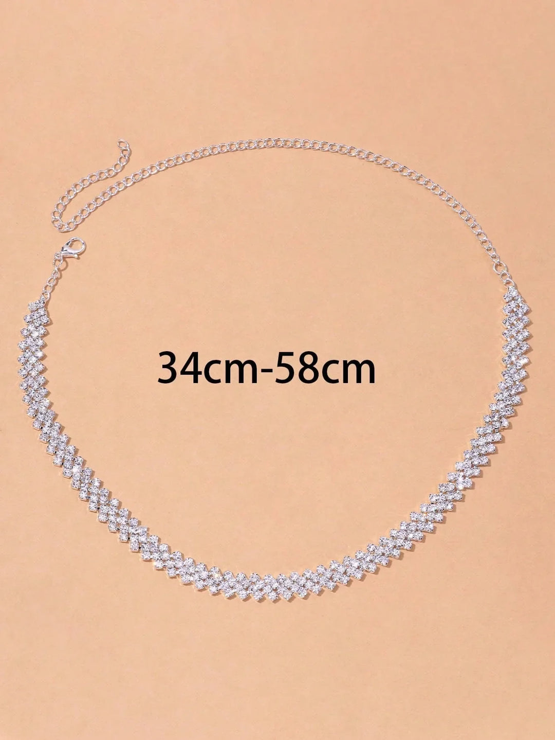 Elegant Rhinestone Collar Necklace 