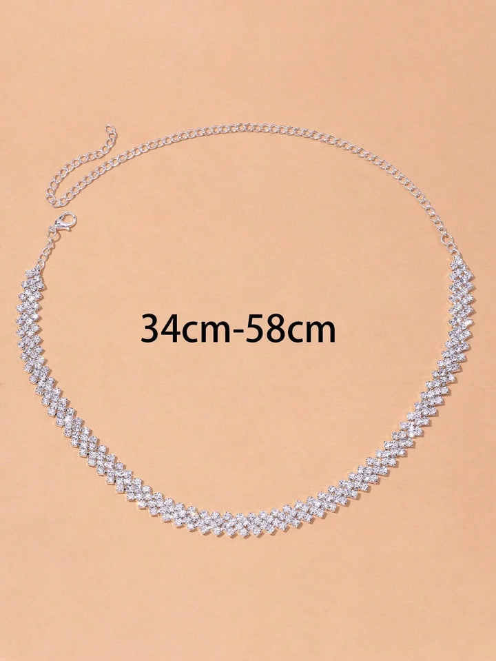 Elegant Rhinestone Collar Necklace 