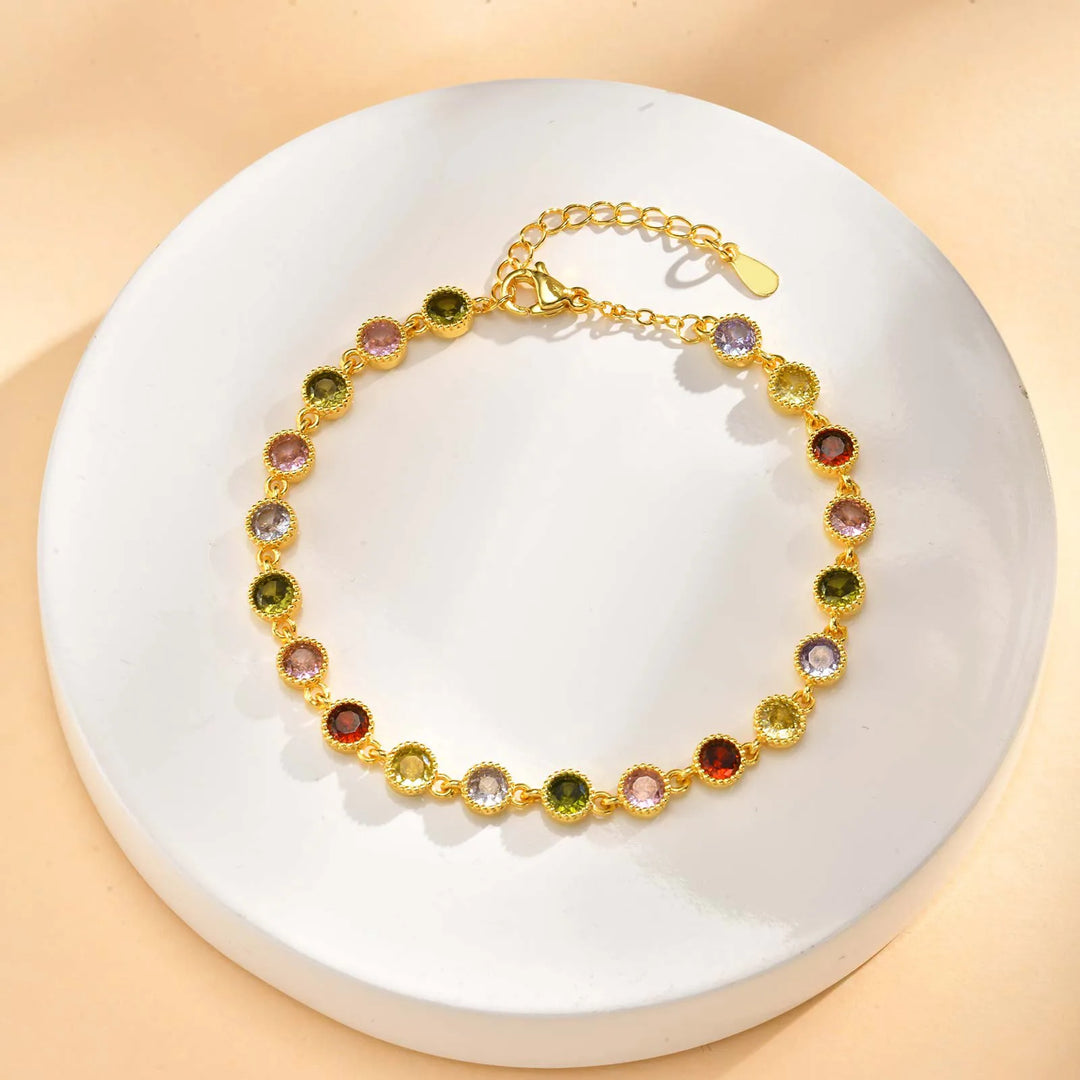Shining Rainbow Charm Bracelet