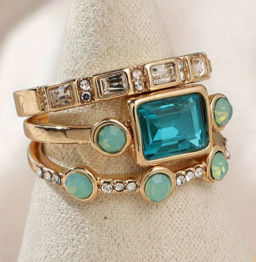 Classic Vintage Crystal Ring Collection 