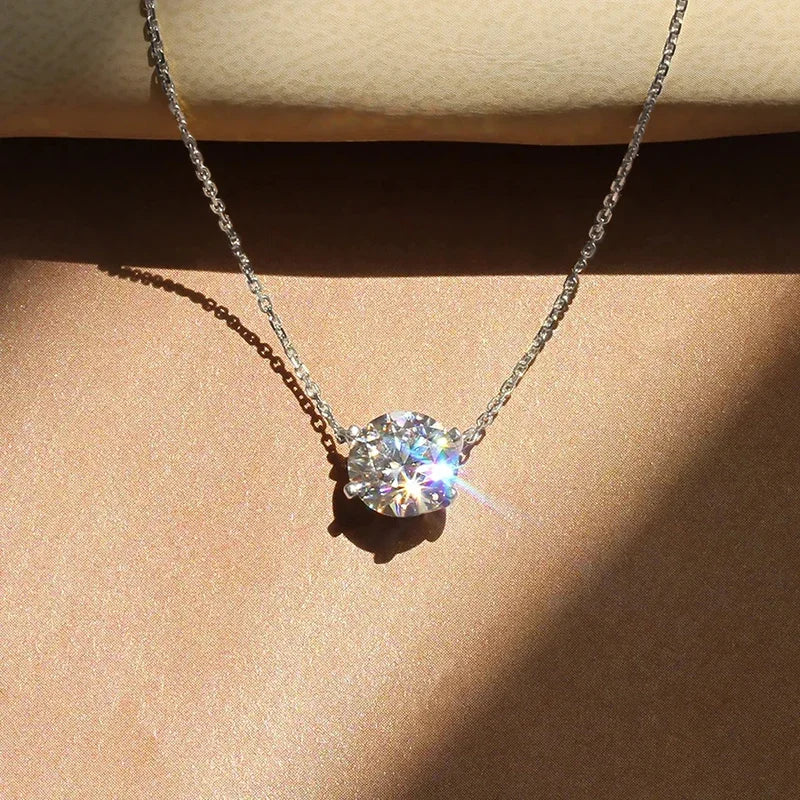 Elegant Crystal Solitaire Necklace 