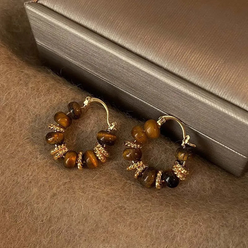 Vintage U-Shaped Hoop Earrings 