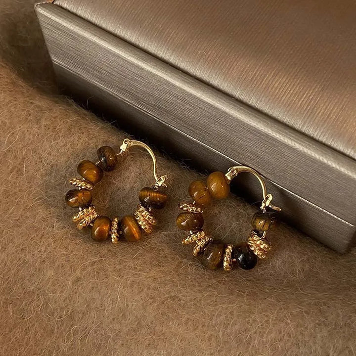 Vintage U-Shaped Hoop Earrings 