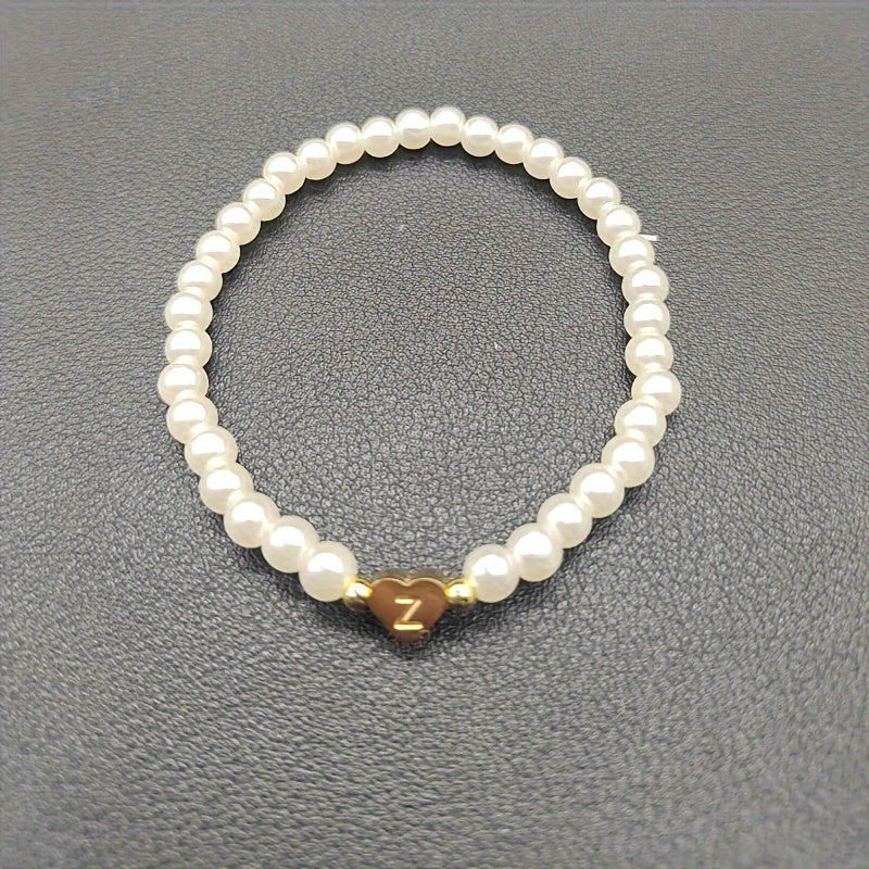 AZ Heart Initial Bracelet