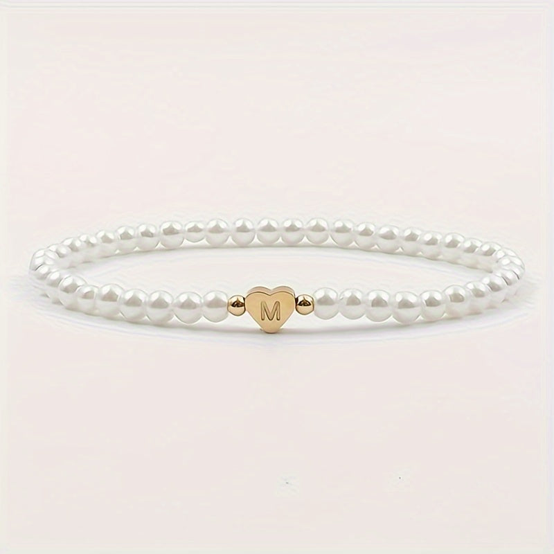 AZ Heart Initial Bracelet