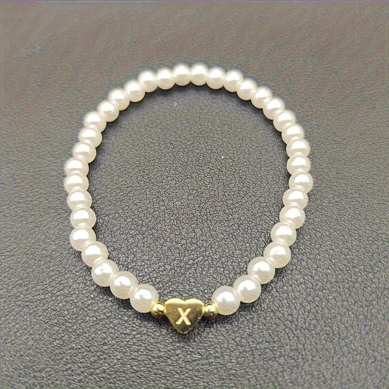AZ Heart Initial Bracelet