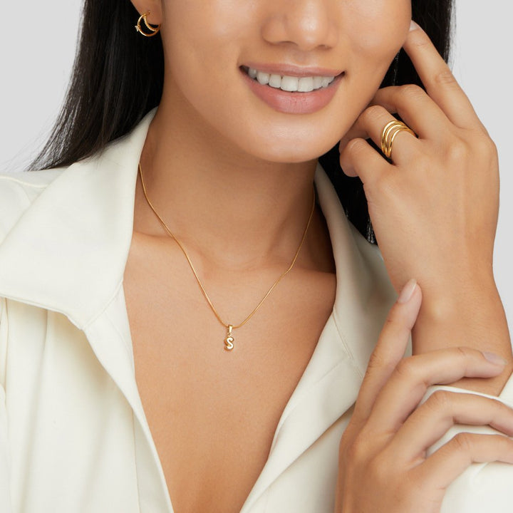 Chic Bubble Letter Necklace 