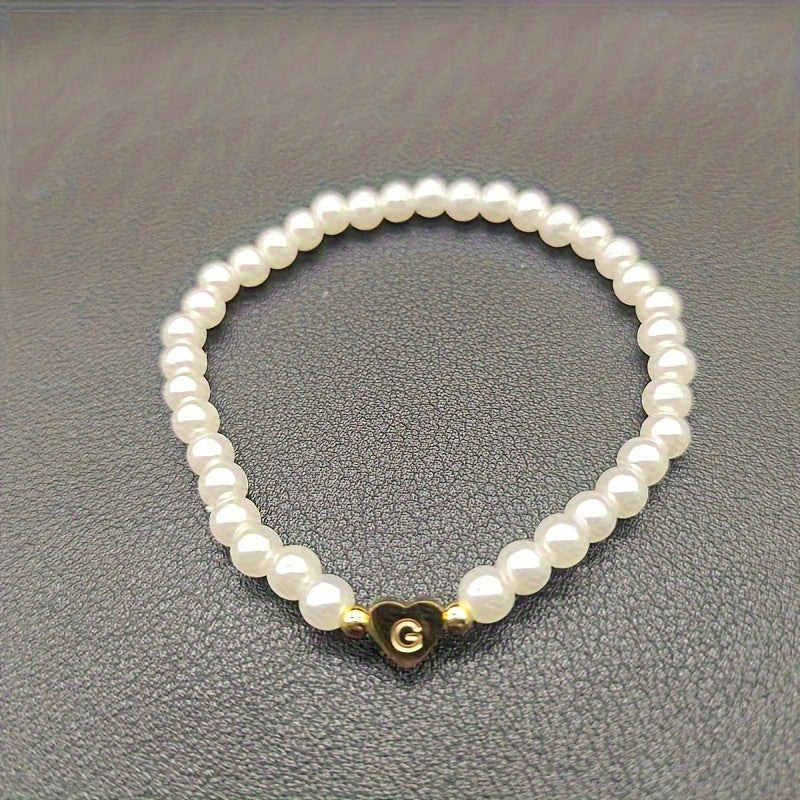 AZ Heart Initial Bracelet