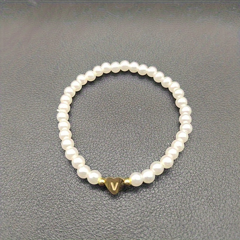 AZ Heart Initial Bracelet