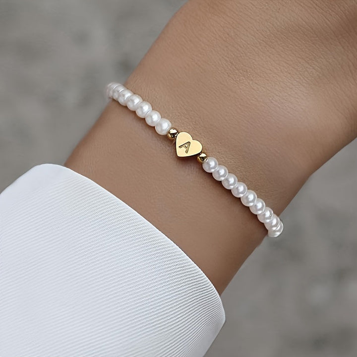 AZ Heart Initial Bracelet