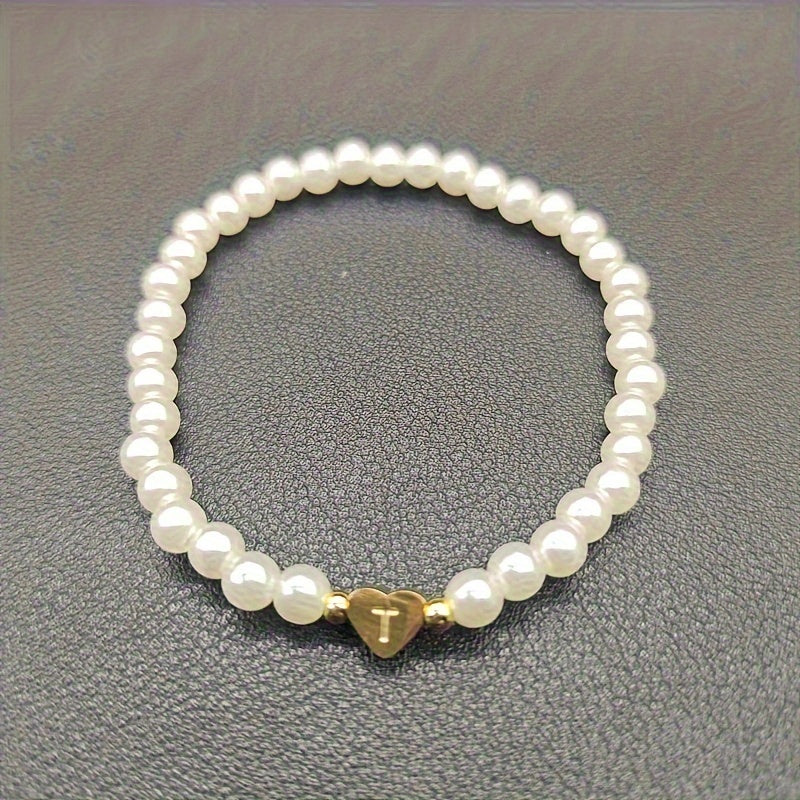 AZ Heart Initial Bracelet