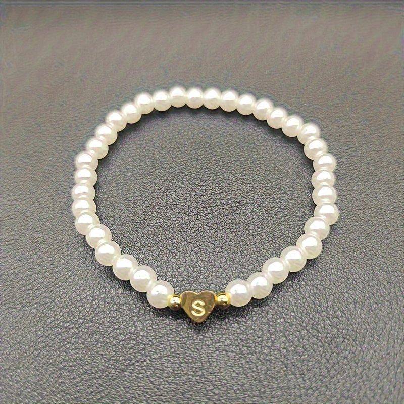 AZ Heart Initial Bracelet