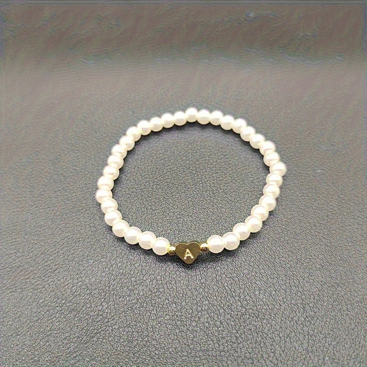 AZ Heart Initial Bracelet