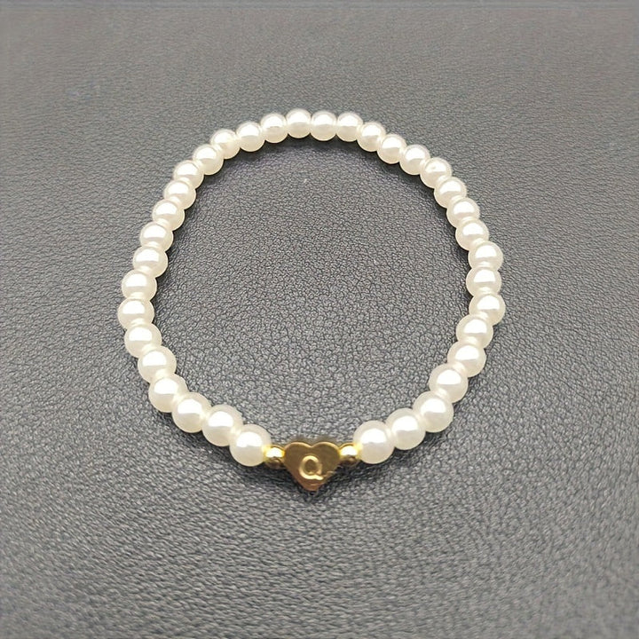 AZ Heart Initial Bracelet